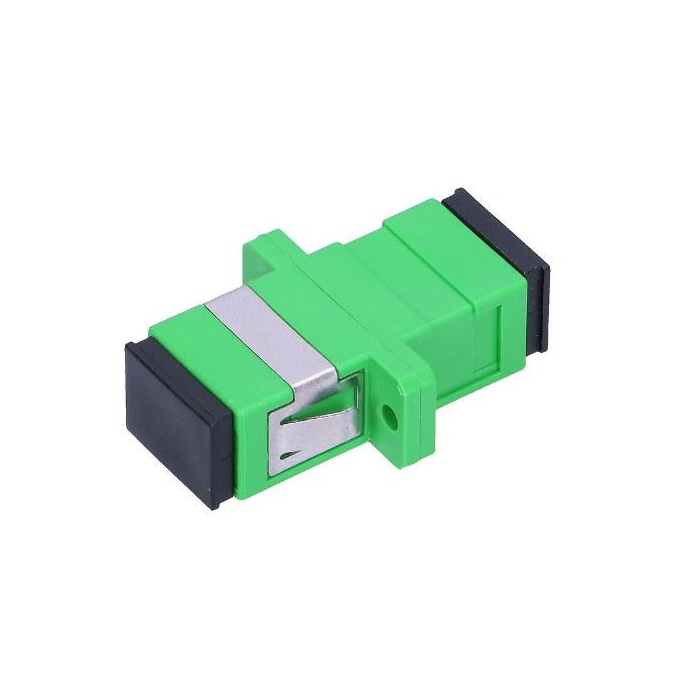 Adapter SM SC/APC, simplex, Keramikhülse, schwarzer Deckel