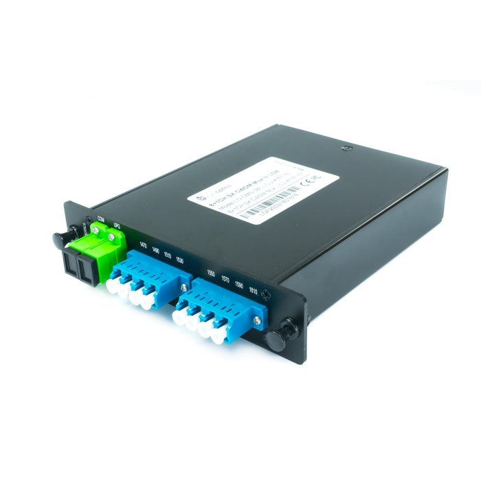 Optical Demultiplexer 8 channel 1470-1610 LC/UPC + UPG Port: 1260~1360 SC/APC, LGX chassis