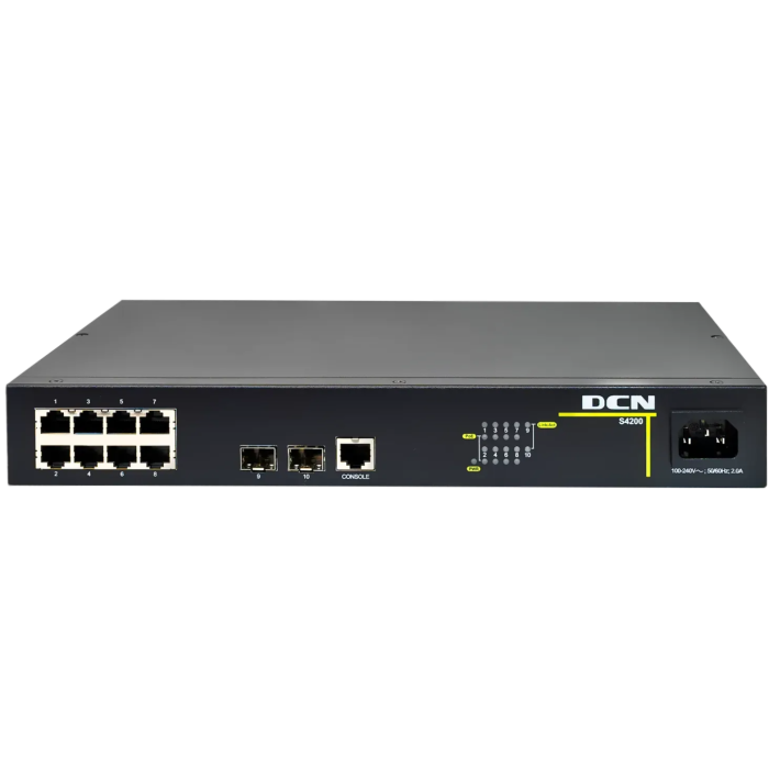 10-port GbE Managed switch PoE Switch –8x 10/100/1000 PoE+ and + 2x SFP, 70W PoE Budget