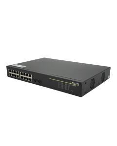 18-Port GbE Web Managed Poe switch 16x 10/100/1000 PoE+ and 2x SFP, 250W PoE Budget