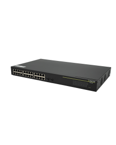 26-Port GbE Web Managed Poe switch 24x 10/100/1000 PoE+ and 2x SFP, 370W PoE Budget