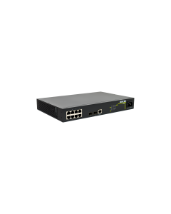 10-port GbE Managed switch PoE Switch –8x 10/100/1000 PoE+ and + 2x SFP, 70W PoE Budget