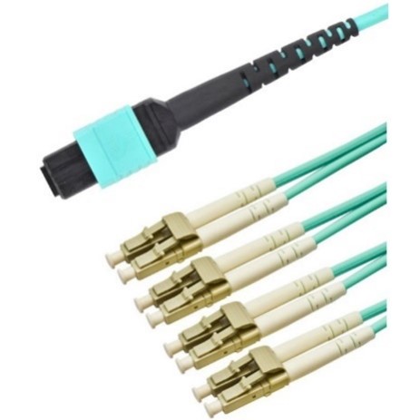 Kabel typu breakout ze złączem MPO i czterema złączami LC