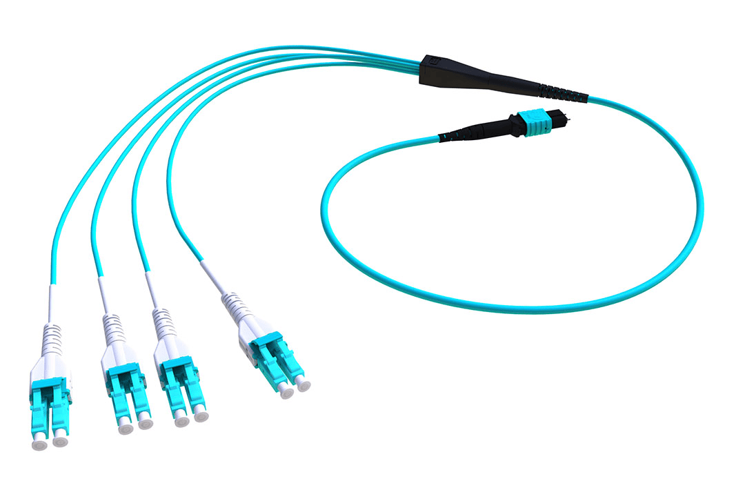 ośmiornica kabel MPO na 4xLC duplex